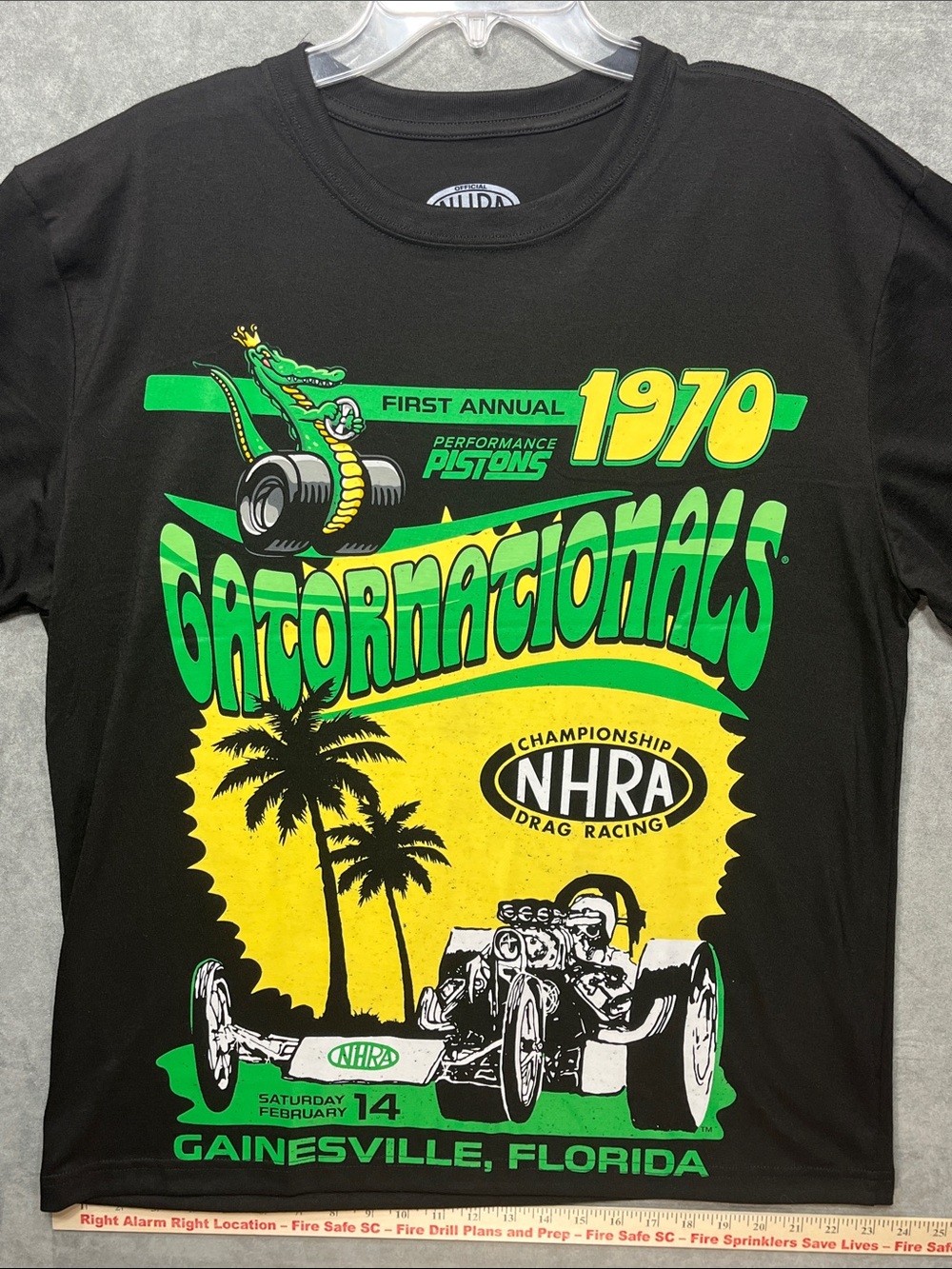 NHRA Gatornationals 1970 Drag Racing Double Sided Graphic Tee Medium NWOT